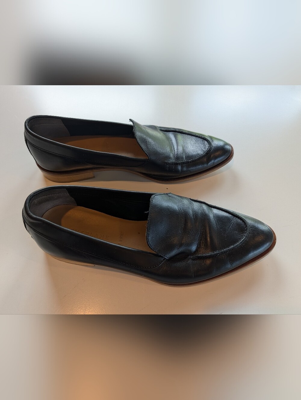 Everlane Modern Loafer Black Leather Made In Italy Women's 8.5